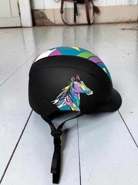 Trowel Spirit Pop Art Pony Equestrian Horse Riding Helmet with Box Size Small